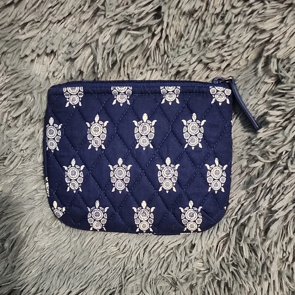 RARE Vera Bradley Navy Turtle Pattern Cosmetic Bags - Picture 4 of 5